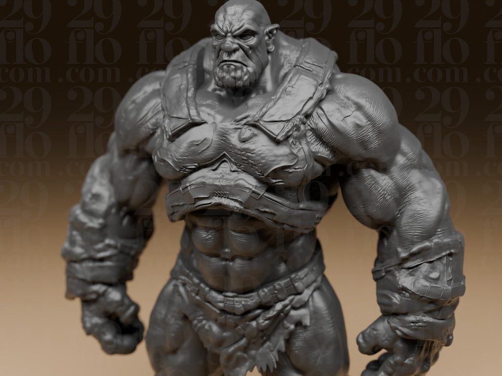 Fantasy-Koloss – freistehende Kriegerfigur mit wuchtigem Brustharnisch FehnFactory