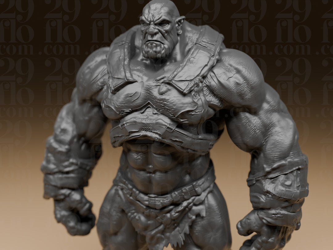 Fantasy-Koloss – freistehende Kriegerfigur mit wuchtigem Brustharnisch FehnFactory