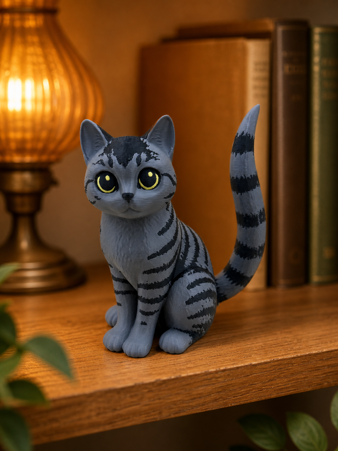Moonstripe Kitten – Freistehende Kätzchen-Figur FehnFactory