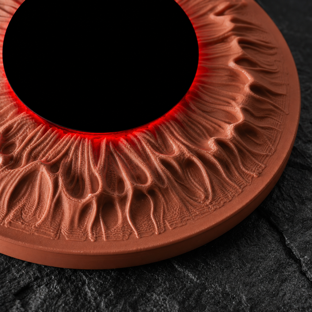 Iris Lamp – Runde Wandkunstlampe | Iris-Relief mit RGBW-Licht FehnFactory