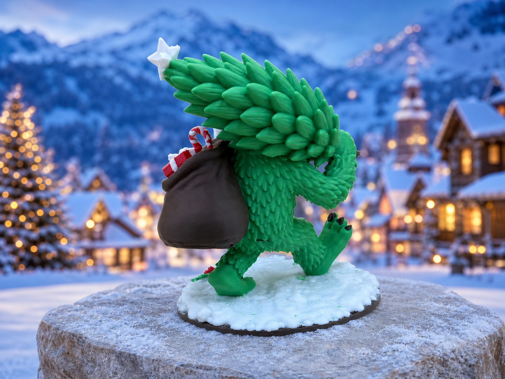 Der Baumdieb – Weihnachtliche Dekofigur mit Baum FehnFactory
