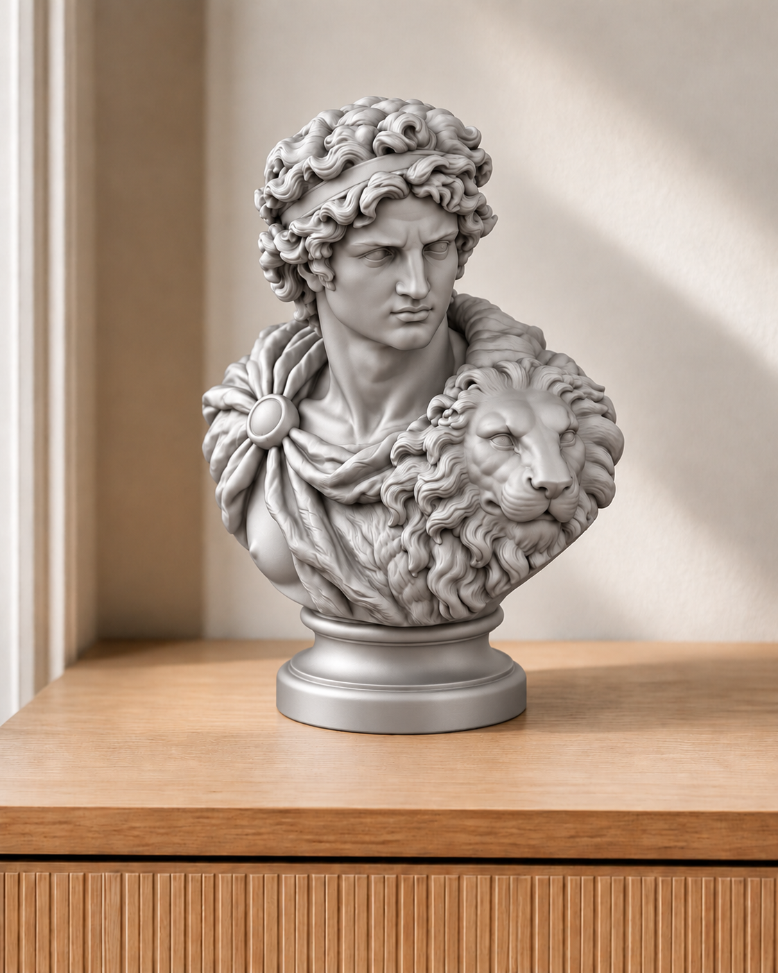 Alexander – antike Büste – 06 handbemalt silber