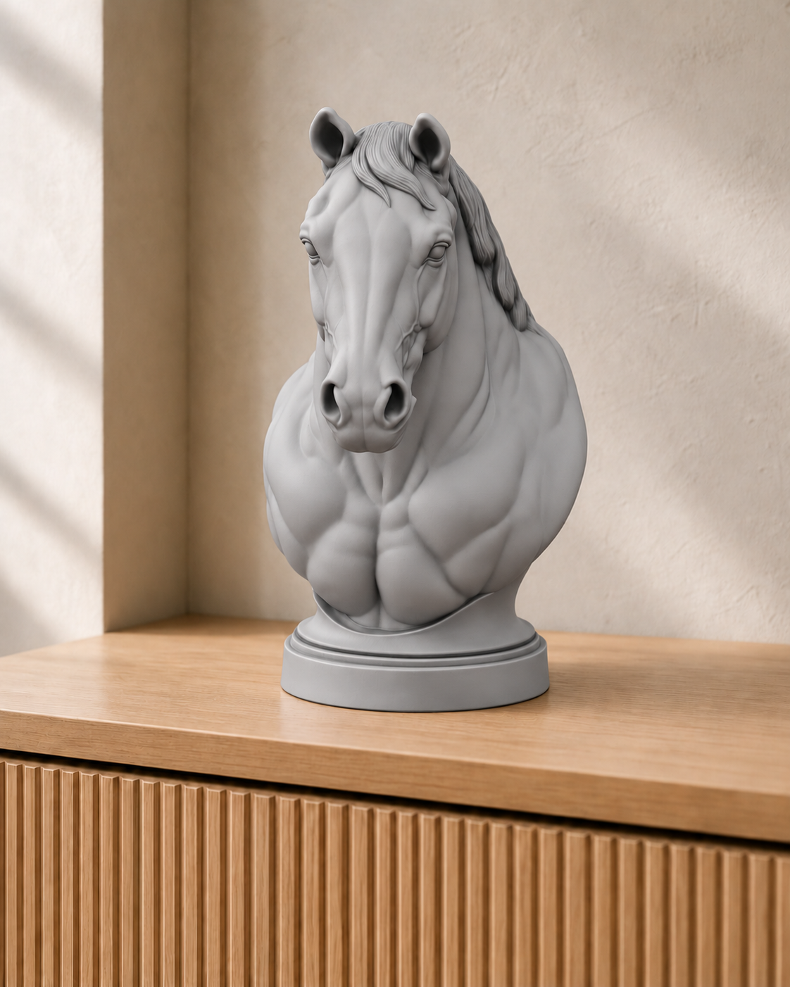 Quarter Horse – Pferdebüste – 06 handbemalt silber