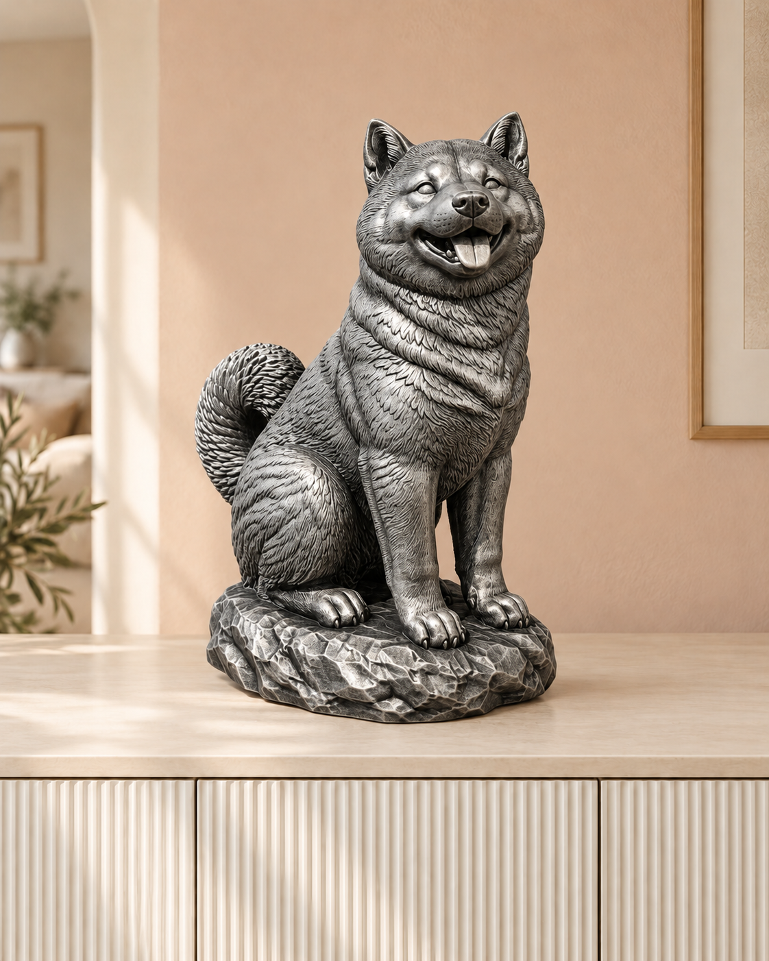Shiba Inu – 06 handbemalt silber