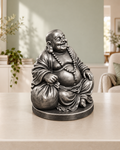 Lachender Buddha – Silber – handbemalt