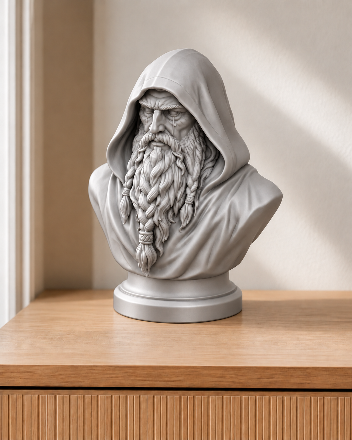 Odin – nordische Büste – 06 handbemalt silber