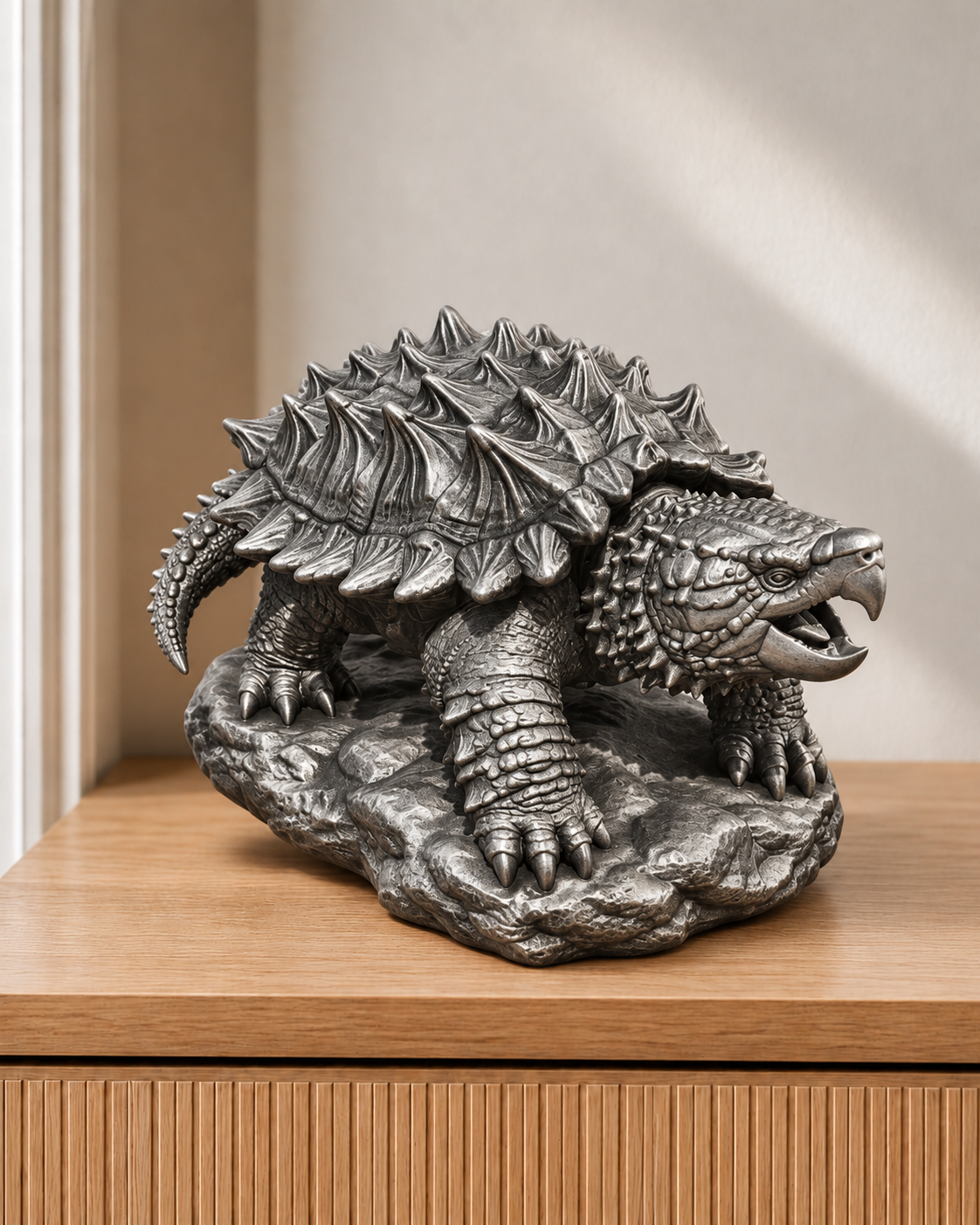 Geierschildkröte – 06 handbemalt silber