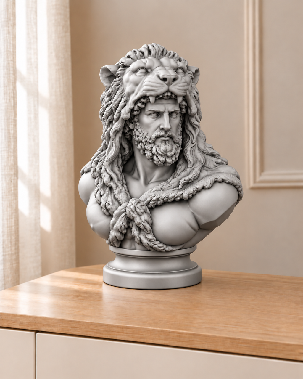 Herakles – antike Büste – 06 handbemalt silber