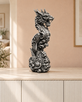 Koi-Drache – 06 handbemalt silber