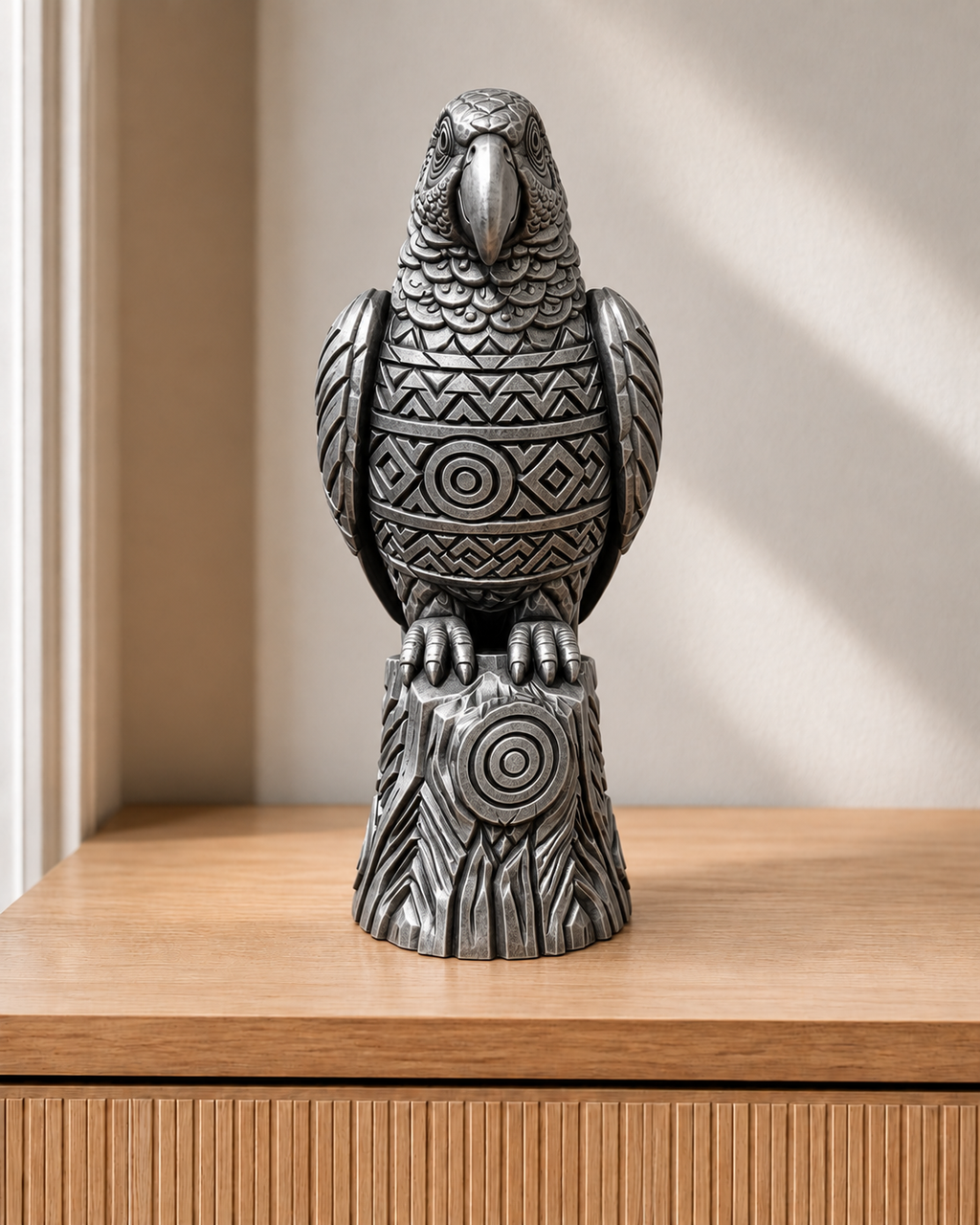 Graupapagei – 06 handbemalt silber