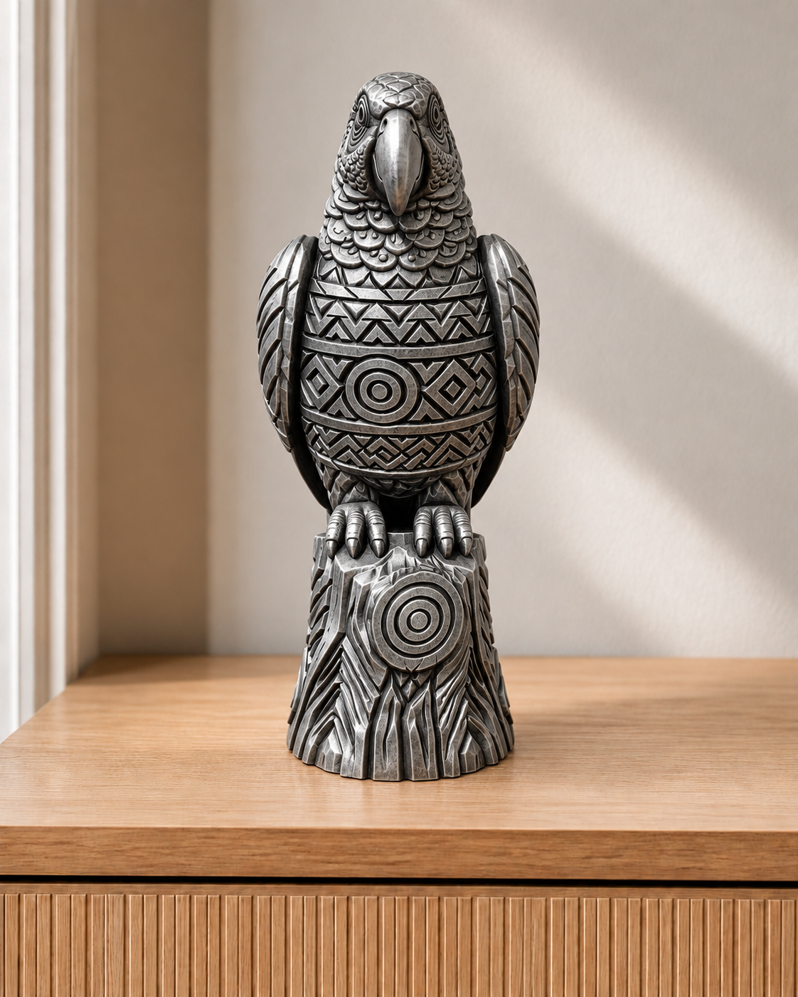 Graupapagei – 06 handbemalt silber