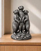 Erdmännchen-Trio – 06 handbemalt silber