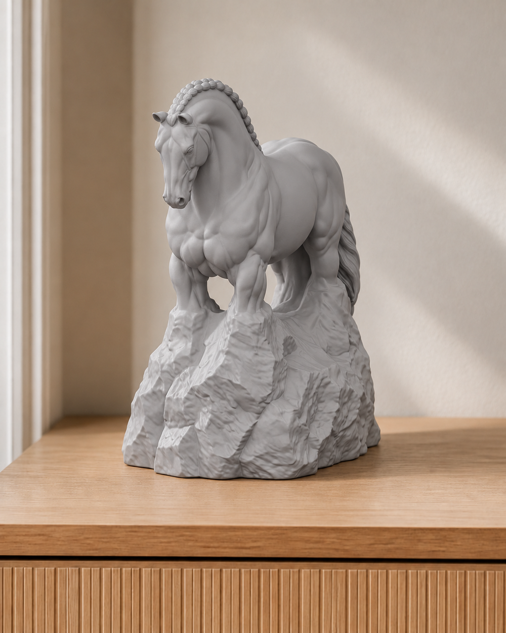 Andalusier – Pferdefigur – 06 handbemalt silber