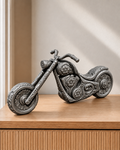 Chopper-Motorrad – 06 handbemalt silber