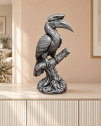 Nashornvogel – 06 handbemalt silber