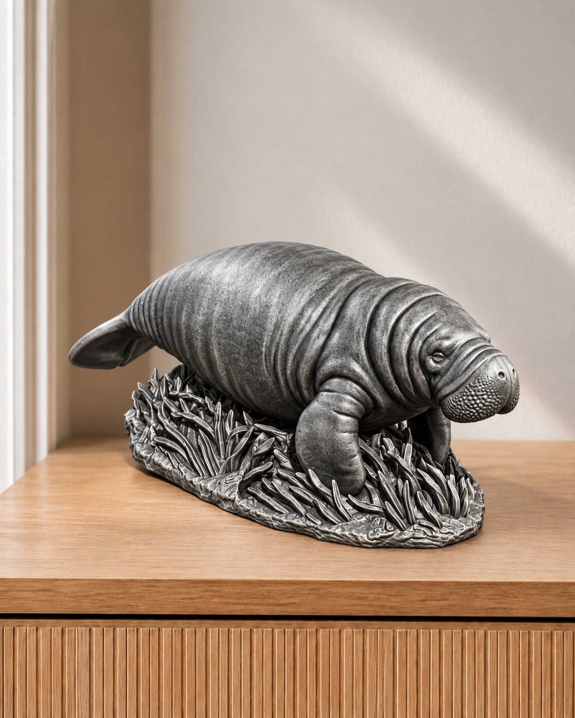 Seekuh (Manati) – 06 handbemalt silber
