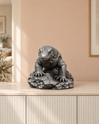 Komodowaran – 06 handbemalt silber