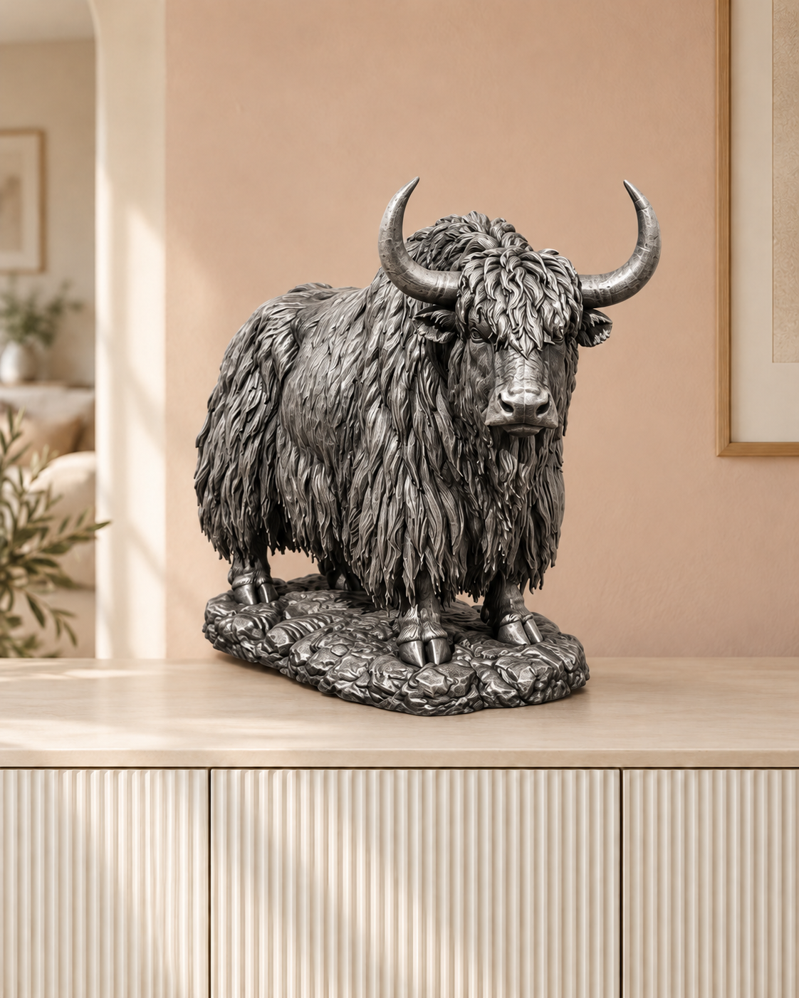 Yak – 06 handbemalt silber