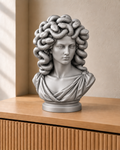 Medusa – antike Büste – 06 handbemalt silber