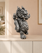Chinesischer Drache – 06 handbemalt silber