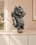 Chinesischer Drache – 06 handbemalt silber