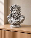 Poseidon – antike Büste – 06 handbemalt silber