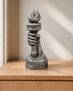 Freiheitsfackel – 06 handbemalt silber