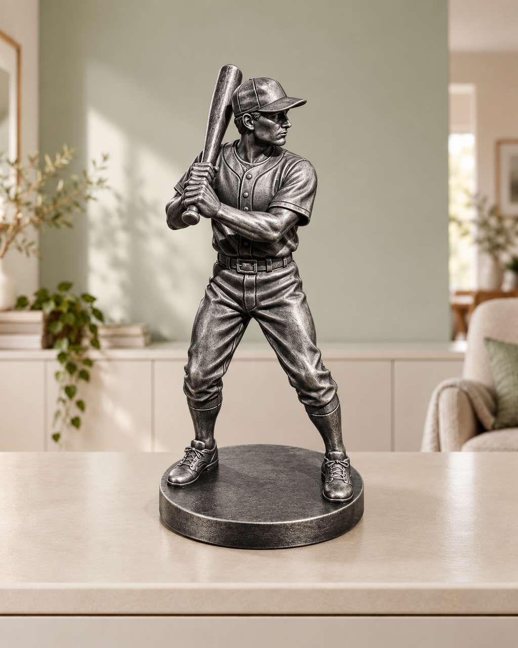 Baseball-Schlagmann - 06-handbemalt-silber