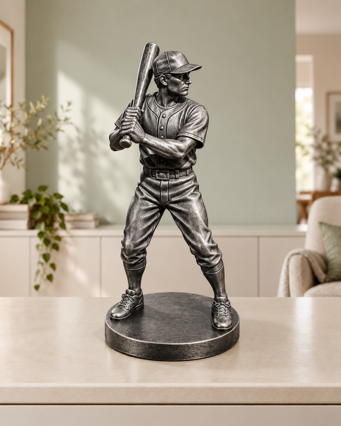 Baseball-Schlagmann - 06-handbemalt-silber