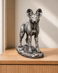 Afrikanischer Wildhund – 06 handbemalt silber