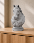 Quarter Horse – Pferdebüste – 06 handbemalt silber