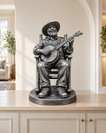 Banjo-Spieler im Schaukelstuhl – 06 handbemalt silber