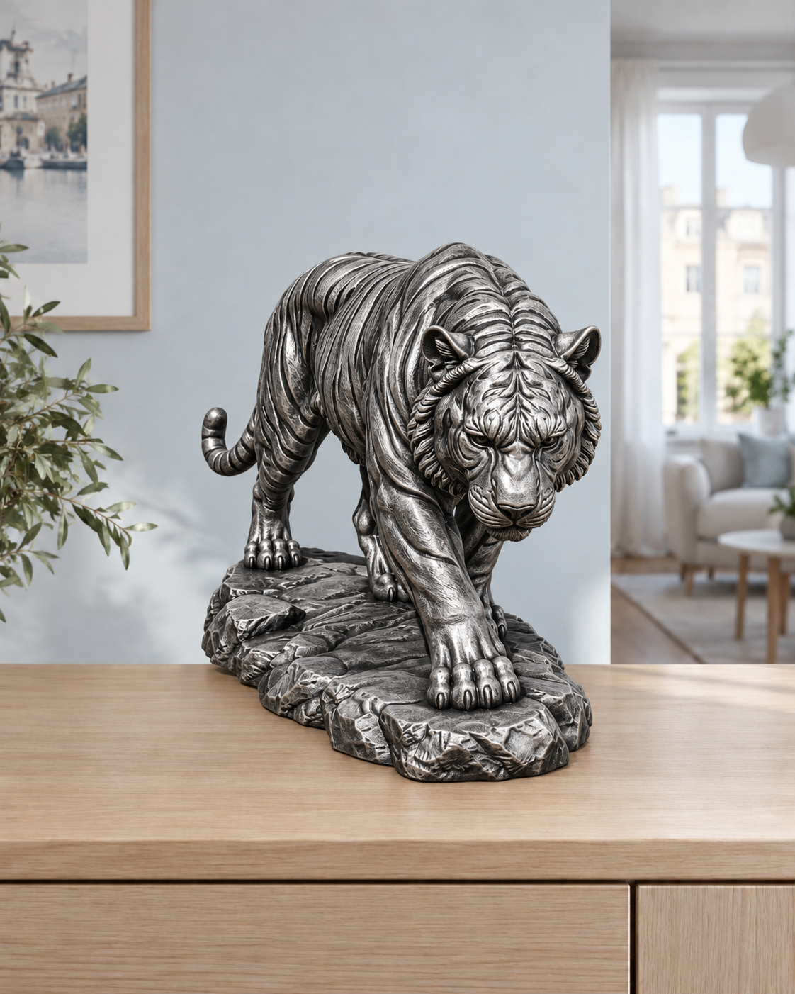 Bengal-Tiger – 06 handbemalt silber