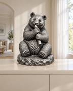 Großer Panda – 06 handbemalt silber
