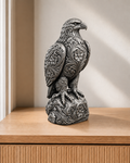 Weißkopfseeadler sitzend – 06 handbemalt silber