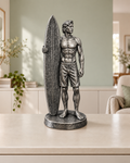 Surfer mit Brett – 06 handbemalt silber