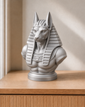 Anubis – ägyptische Büste – 06 handbemalt silber
