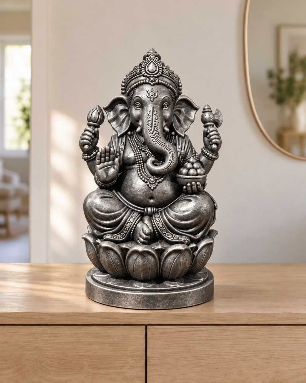 Ganesha – 06 handbemalt silber