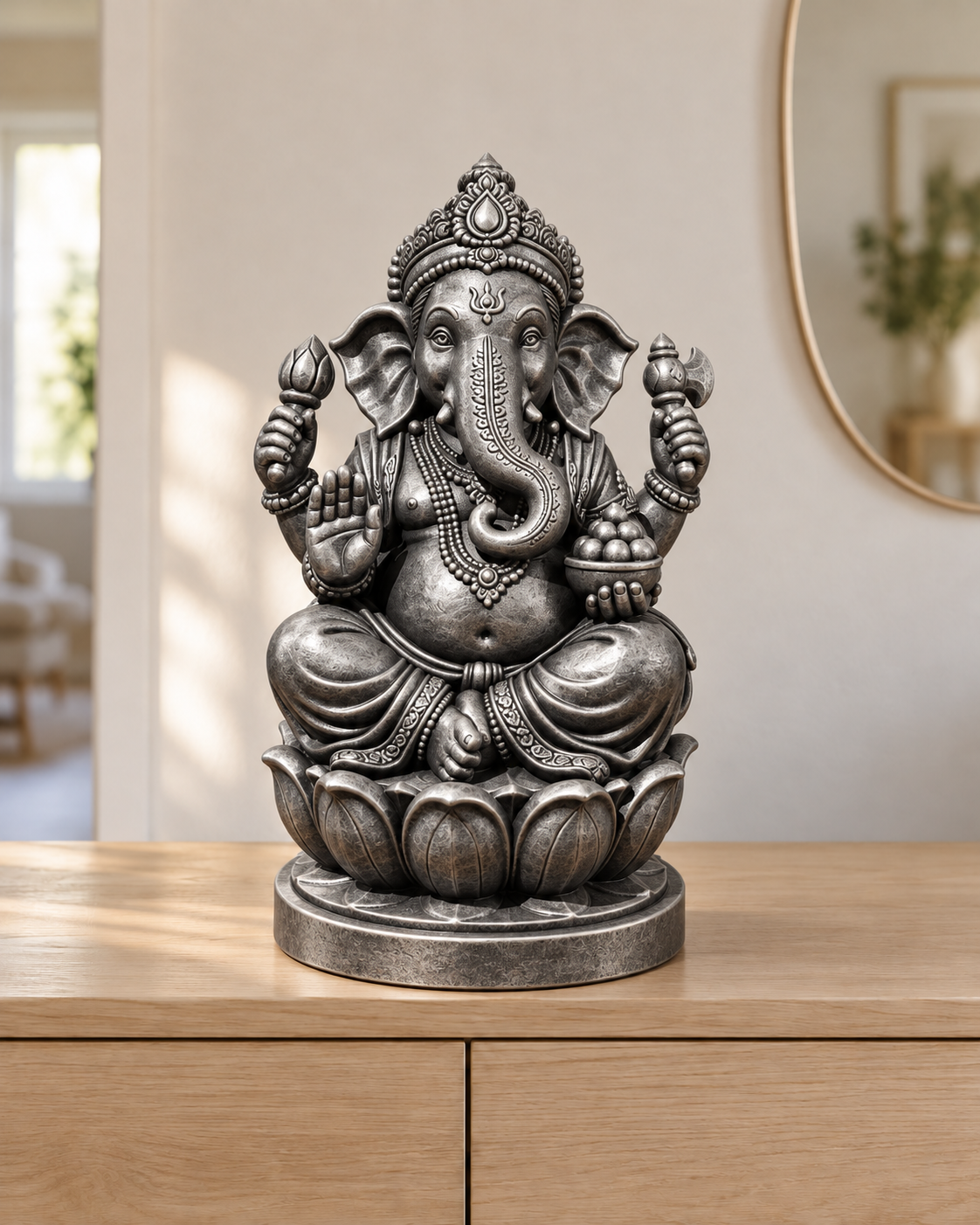 Ganesha – 06 handbemalt silber