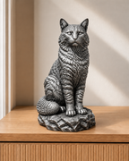 Wildkatze – 06 handbemalt silber