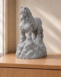 Friese stehend – Pferdefigur – 06 handbemalt silber