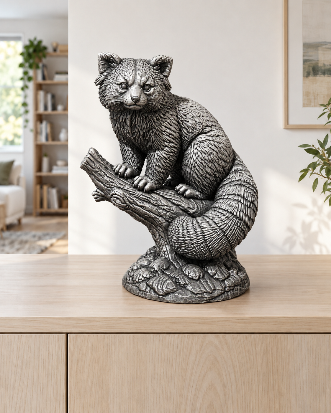 Roter Panda – 06 handbemalt silber