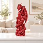 Kristalldrache Ornament - Rot gedruckt Wohnzimmer