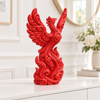 Phönix in Flammen Ornament - Rot gedruckt Wohnzimmer