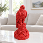 Habicht auf Stamm Ornament - Rot gedruckt Wohnzimmer
