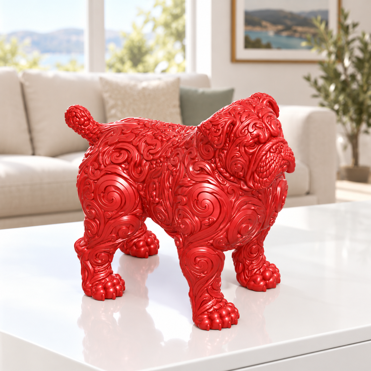 Boerboel Ornament - Rot gedruckt Wohnzimmer