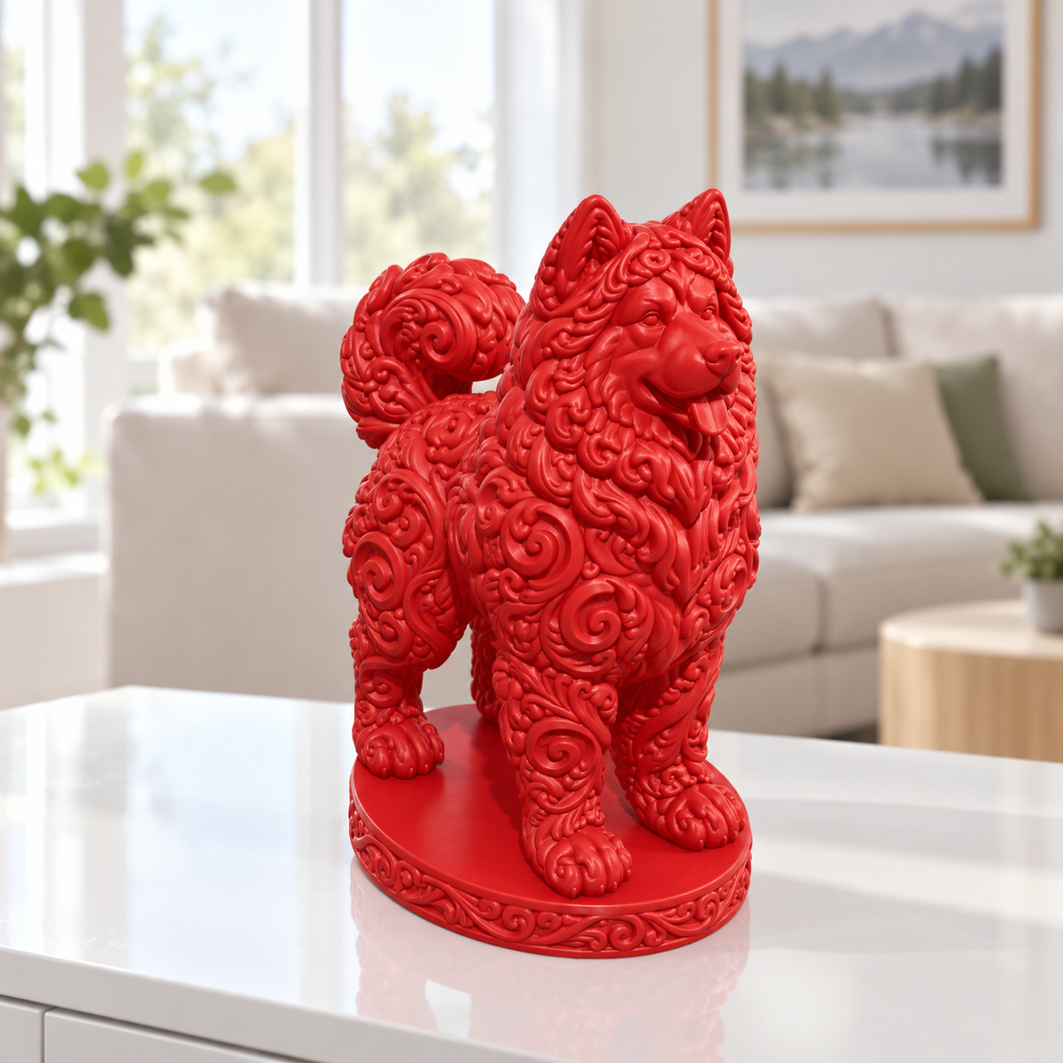 Alaskan Malamute Ornament - Rot gedruckt Wohnzimmer