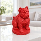 Boston Terrier sitzend Ornament - Rot gedruckt Wohnzimmer