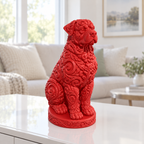 Rottweiler sitzend Ornament - Rot gedruckt Wohnzimmer