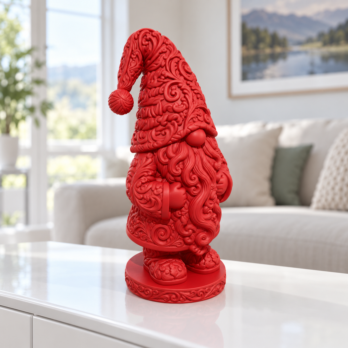 Wichtel Ornament - Rot gedruckt Wohnzimmer